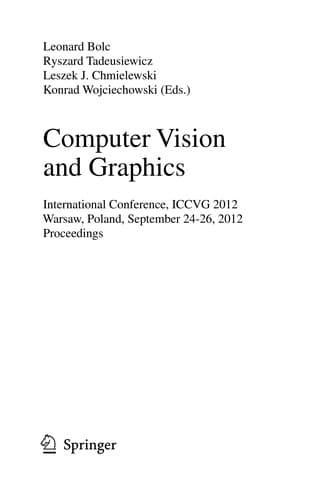 Tapa de Computer Vision and Graphics