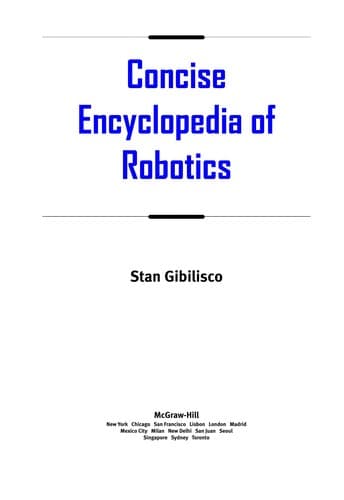 Tapa de Concise Encyclopedia of Robotics