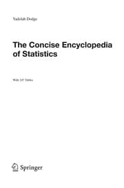 Tapa de The concise encyclopedia of statistics