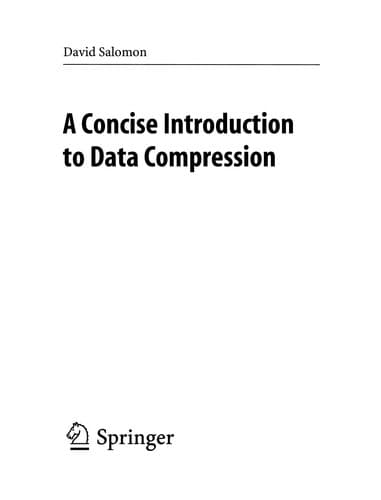 Tapa de A concise introduction to data compression