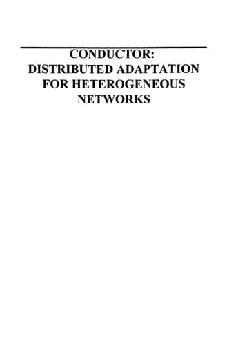 Tapa de Conductor: Distributed Adaptation for Heterogeneous Networks