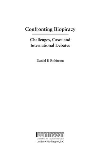 Tapa de Confronting biopiracy