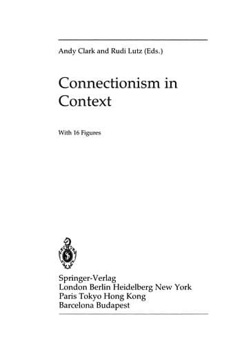 Tapa de Connectionism in Context
