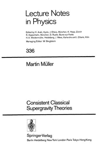 Tapa de Consistent Classical Supergravity Theories
