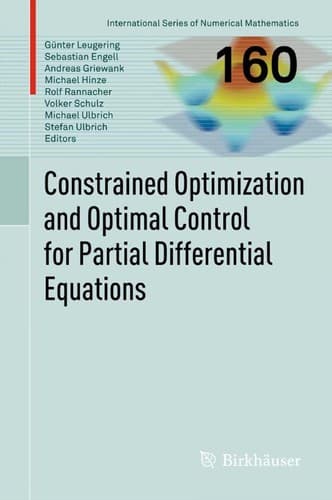 Tapa de Constrained optimization and optimal control for partial differential equations