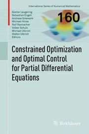 Tapa de Constrained optimization and optimal control for partial differential equations