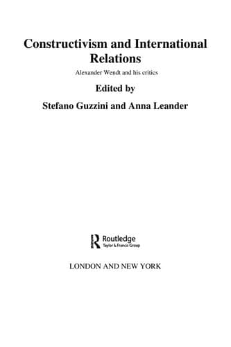 Tapa de Constructivism and international relations
