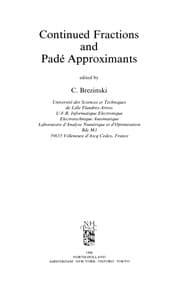 Tapa de Continued fractions and Padé approximants