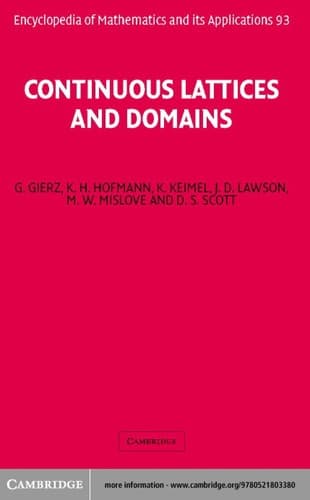 Tapa de Continuous lattices and domains