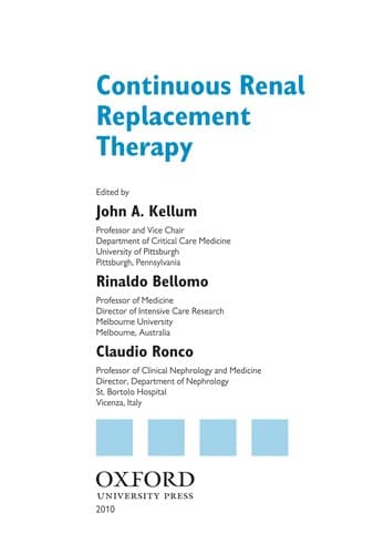 Tapa de Continuous renal replacement therapy