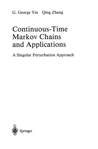 Tapa de Continuous-Time Markov Chains and Applications