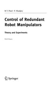 Tapa de Control of redundant robot manipulators