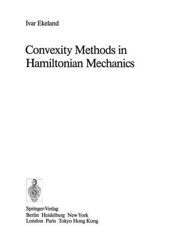 Tapa de Convexity Methods in Hamiltonian Mechanics