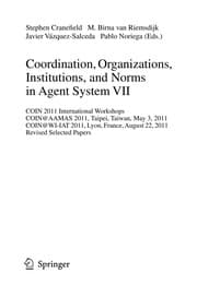 Tapa de Coordination, Organizations, Institutions, and Norms in Agent System VII