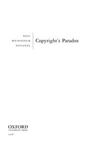 Tapa de Copyright's paradox