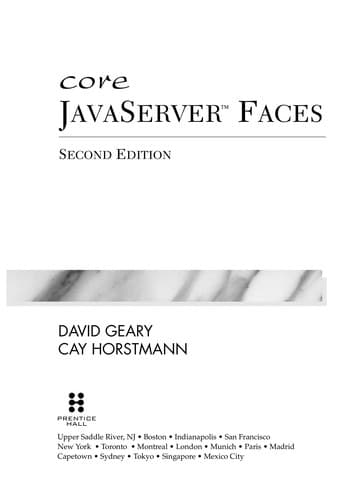 Tapa de Core JavaServer faces