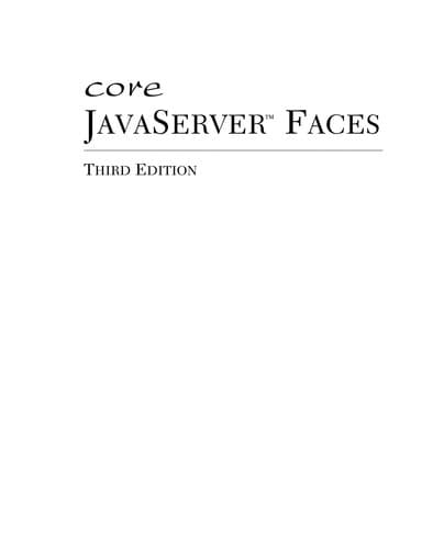 Tapa de Core JavaServer faces