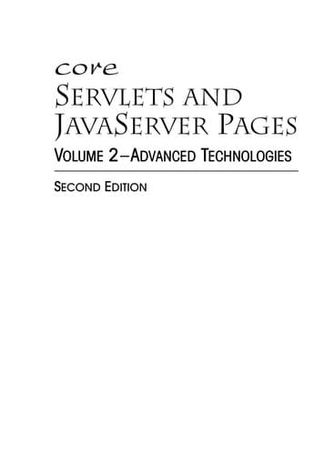 Tapa de Core servlets and JavaServer pages