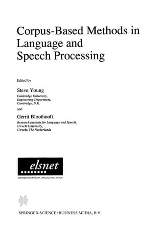 Tapa de Corpus-Based Methods in Language and Speech Processing