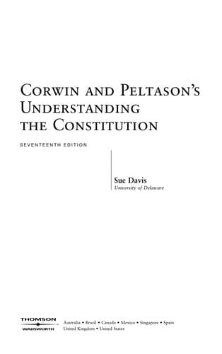 Tapa de Corwin & Peltason's understanding the constitution