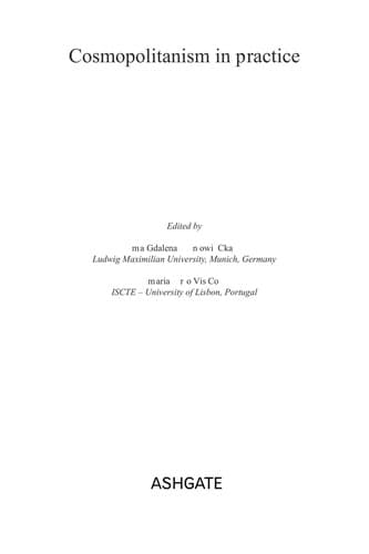 Tapa de Cosmopolitanism in practice