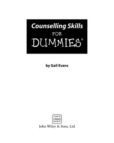 Tapa de Counselling skills for dummies