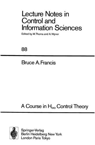Tapa de A course in H [infinity] control theory