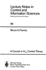 Tapa de A course in H [infinity] control theory