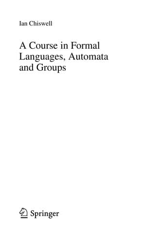 Tapa de A course in formal languages, automata and groups