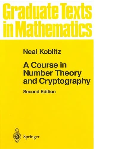 Tapa de A course in number theory and criptography