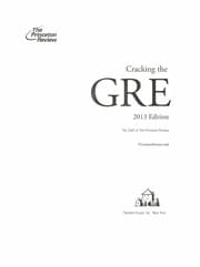 Tapa de Cracking the GRE