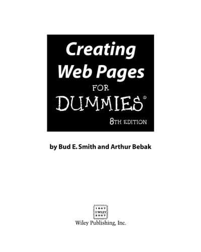 Tapa de Creating Web pages for dummies
