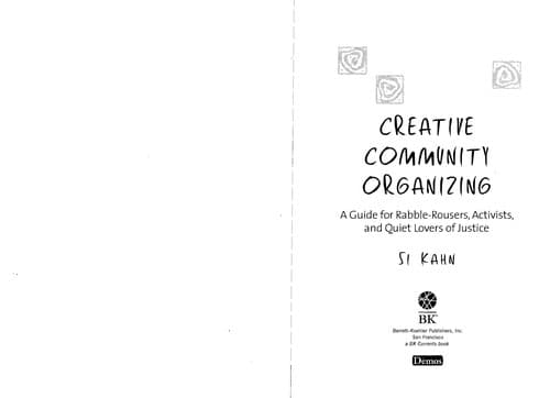 Tapa de Creative community organizing