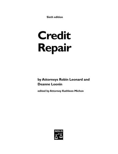 Tapa de Credit repair