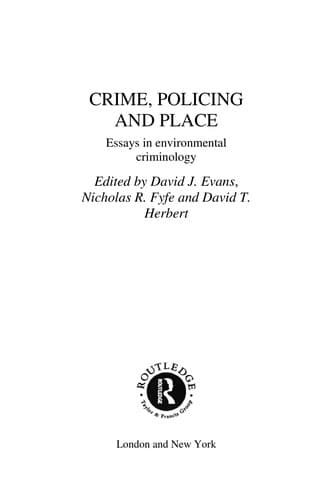 Tapa de Crime, policing, and place