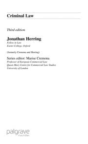 Tapa de Criminal law
