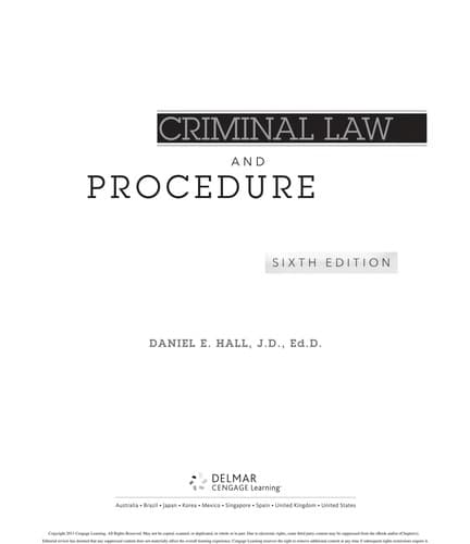 Tapa de Criminal law and procedure