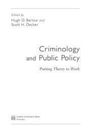 Tapa de Criminology and public policy