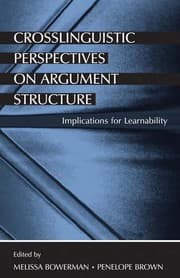 Tapa de Crosslinguistic perspectives on argument structure
