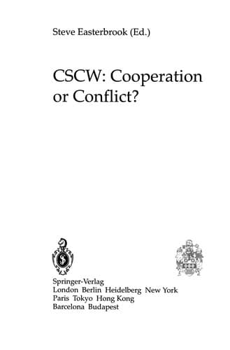 Tapa de CSCW: Cooperation or Conflict?