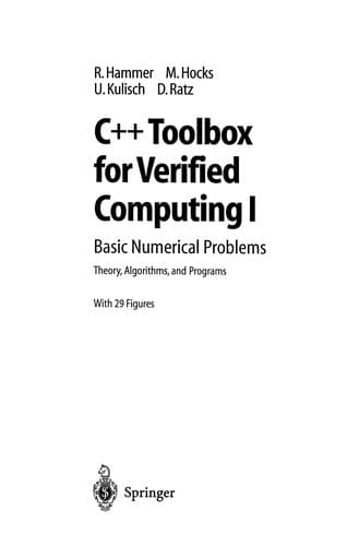 Tapa de C++ Toolbox for Verified Computing I