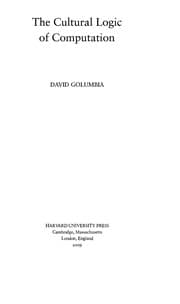 Tapa de The cultural logic of computation