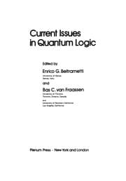 Tapa de Current Issues in Quantum Logic