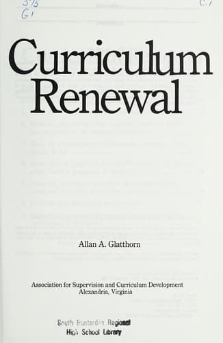Tapa de Curriculum renewal