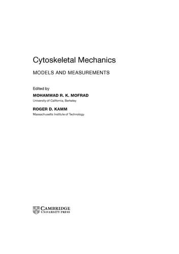 Tapa de Cytoskeletal Mechanics