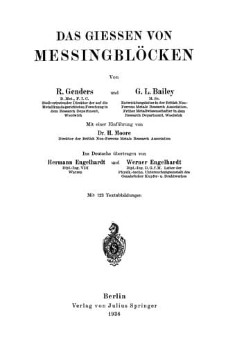 Tapa de Das Giessen von Messingblöcken