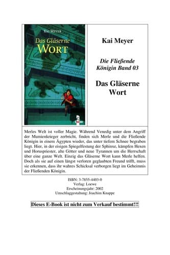 Tapa de Das gläserne Wort