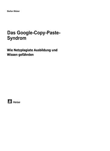 Tapa de Das Google-Copy-Paste-Syndrom