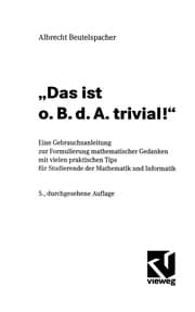 Tapa de 'Das ist o. B. d. A. trivial!'