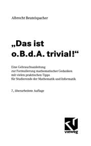Tapa de 'Das ist o.B.d.A. trivial!'